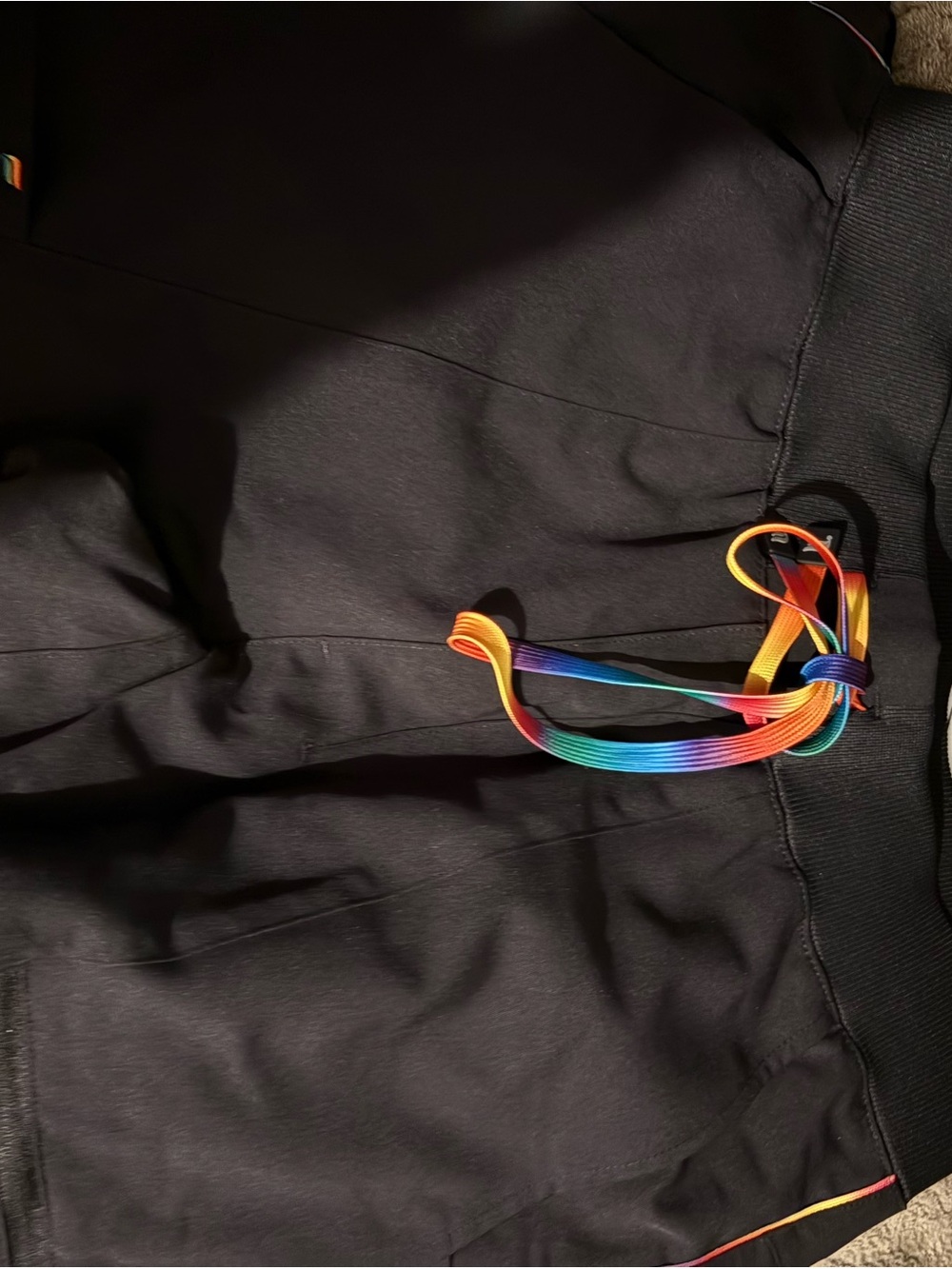 Fabletics M joggers with rainbow accents brand new